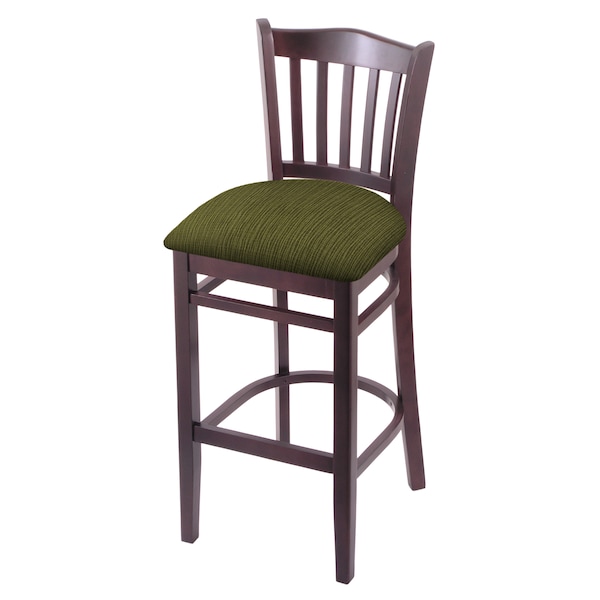 25" Counter Stool, Dark Cherry Finish, Graph Parrot Seat